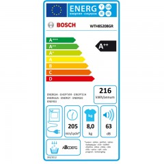 Bosch WTH85208GR Στεγνωτήριο 8kg A++ με Αντλία Θερμότητας Bosch WTH85208GR Στεγνωτήριο 8kg A++ με Αντλία Θερμότητας